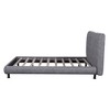 Whisen Morden Design Queen Size Upholstered Platform Bed with Two Large Headrests and Thick Fabric - 4 of 4