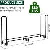 8.3FT Heavy Duty Firewood Rack w/Waterproof Cover - Holds 1/2 Cord, Indoor/Outdoor Log Storage for Patio & Fireplace - 2 of 4