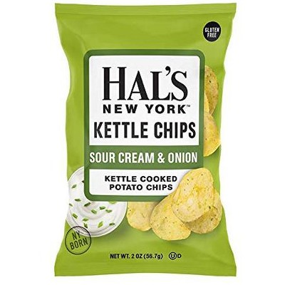 Hal’s New York Potato Chips Sour Cream Onion - Case of 24 - 2 oz