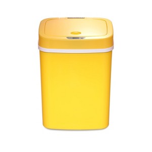 SEVOBAL Indoor Trash Cans Bedroom or Bathroom Automatic Touchless Infrared Motion Sensor Trash Can, 12L ABS Plastic Trashcan, Yellow, 10.3"*7.8"*14.1" - 1 of 4