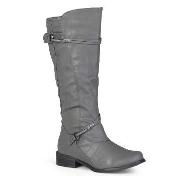 Journee Collection Womens Harley Stacked Heel Riding Boots