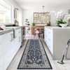 Coolmee Washable Runner Rug Kitchen Rugs and Mats Non Skid Washable Waterproof Carpet Runner for Living Room Bedroom Bathroom Navy Blue - 2 of 4