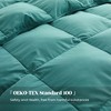 Peace Nest Ultra Soft All Season Down Comforter, Pine Green, King, 104x88" - 4 of 4