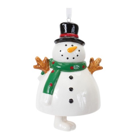 Melrose Ceramic Snowman Bell Ornament (set Of 12) : Target