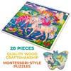 QUOKKA 28 Pieces Wooden Puzzles for Kids 3 4 5 Years Old - 3 of 4