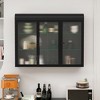 3 Door Arched Wall Mounted Glass Cabinets for Kitchen, Living Room and Bathroom - 4 of 4