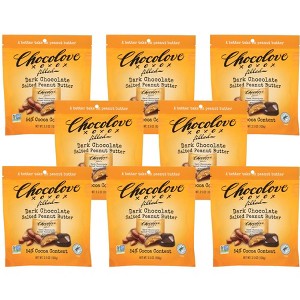 Chocolove Dark Chocolate Salted Peanut Butter Bites - 8 bags, 3.5 oz each - 1 of 4