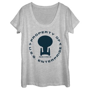 Women's Star Trek: The Next Generation Property Of The USS Enterprise Scoop Neck - 1 of 4