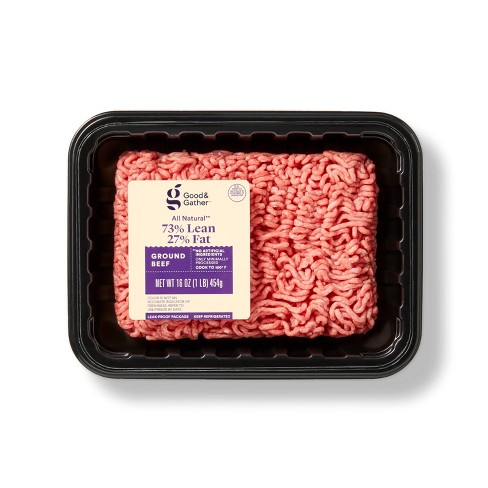 All Natural* 73% Lean/27% Fat Ground Beef, 2.25 lb Tray