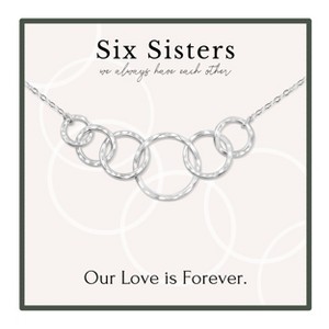 HOPE LOVE SHINE 6 Sisters Necklace – 6 Ring Necklace Gifts for Six Best Friends, 6 Bride Tribe - 1 of 4