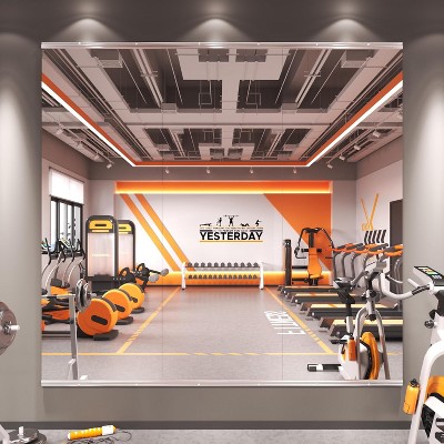 Apmir  2/3 pieces Rectangle Wall Mirror Home Gym Mirror Dance Studio Mirror Tempered Glass Mirror
