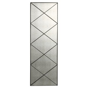 Uttermost Emporia Antiqued Mirror, 60.25" H × 24.25" W, Bronze Framed Wall Mirror with Diagonal Metal Accents - 1 of 4