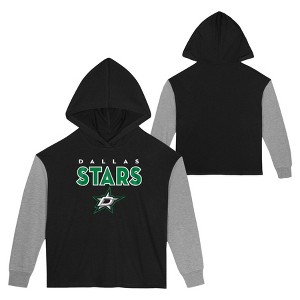NHL Dallas Stars Girls' Long Sleeve Poly Fleece Hooded Sweatshirt - 1 of 3