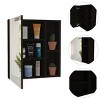 GlasFlength Decorative Wall Mirrors Wall Art Bathroom Decor Cabinet Wall Mount Vanity Medicine with Mirror for Bathroom, Black, 5.4"*17.7"*19.5" - 4 of 4