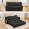 NicBex Convertible Pull Out Sofa Bed Loveseat Couch with Charging Ports & Side Storage,Chenille Fabric Sleeper Sofa for Living Room,Bedroom,Black73.6" - 2 of 4