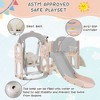 Toddler Slide and Swing Set 7 in 1, Kids Playground Climber Slide Playset with Basketball Hoop,Tunnel for Babies Indoor & Outdoor,pink and grey - 4 of 4