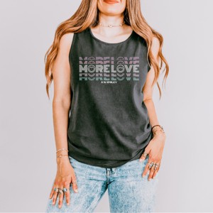 Simply Sage Market S.W.Smiley More Love Garment Dyed Tank - 1 of 2