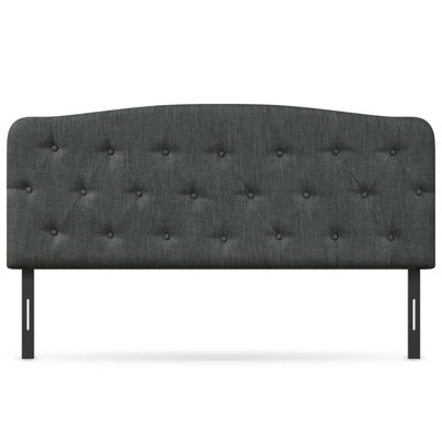 Tangkula Tufted Upholstered Full Size Headboard Adjustable Height Light Grey/Dark Grey