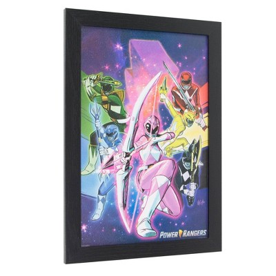 Licensed Vintage Cartoon Power Rangers Framed Wall Art - Crystal Art Gallery