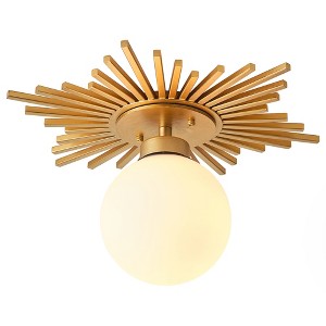 Parrot Uncle 18" Modern Gold Semi-Flush Mount Ceiling Light 1-Light - 1 of 4
