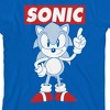 Sonic The Hedgehog Classic Olgilvie Maurice Boy's Royal Blue T-shirt- - 2 of 3