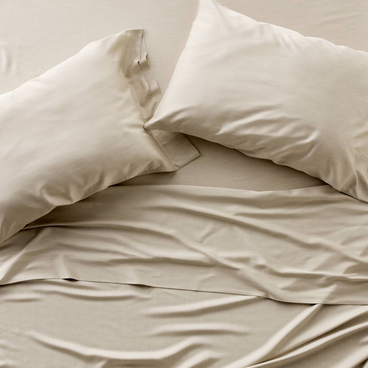 Queen 400 Thread Count Rayon from Bamboo Sheet Set Light Olive Green - Casaluna™