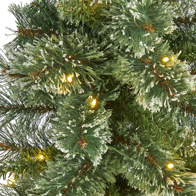 3ft Nearly Natural Pre-Lit LED Wisconsin Snow Tip Pine Artificial Christmas Tree Clear Lights, 4 of 10