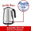 Brentwood 1500 Watt Stainless Steel 1.7 Liter Cordless Electric Kettle in Silver - 2 of 4