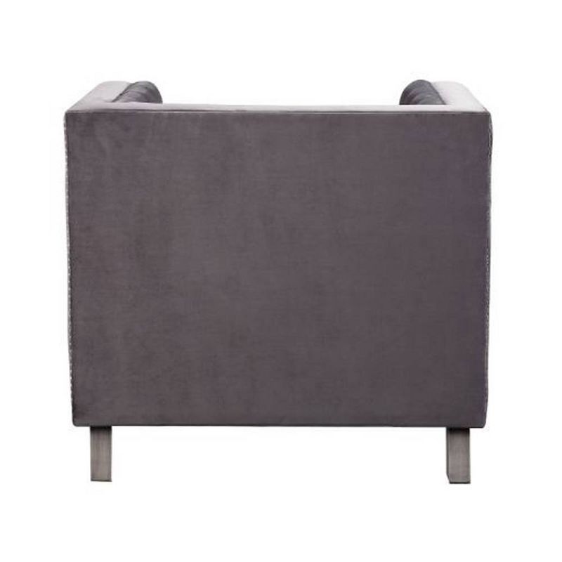 38&#34; Hegio Chair Gray Velvet - Acme Furniture, 6 of 13