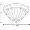 Progress Lighting, Melon, 1-Light Flush Mount Ceiling Light, Brushed Nickel, Etched Ribbed Melon Glass - 2 of 2