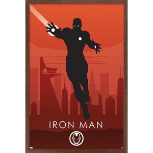 Trends International Marvel Heroic Silhouette - Iron Man Framed Wall Poster Prints - 1 of 4