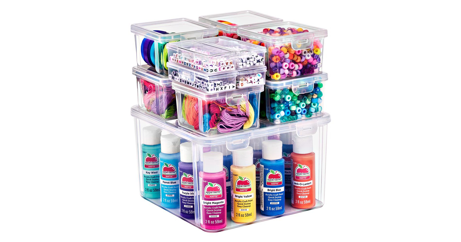 Sorbus Stackable Portable Project Cases  - Multipurpose for Check, Office Tools, Craft Supplies & More!