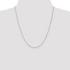 Black Bow Jewelry 0.7mm 14k Rose Gold Solid Box Chain Lobster Claw Clasp Necklace - 2 of 4