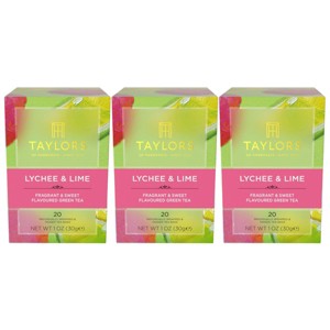 Taylors of Harrogate Lychee & Lime Green Tea Bags - 60ct : Target