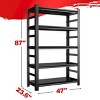 NicBex 5 Tier Heavy Duty Metal Storage Shelves,Adjustabl Shelving Unit Storage Rack for Garage Kitchen Bedroom Living Room,Black - 3 of 4