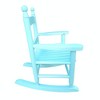 Aghana Digitals Kids Rocking Chair - Light Blue Populus Wood, Sturdy Slatted Back, Indoor/Outdoor - 4 of 4