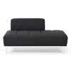 56" Width End of Bed Bench,Velvet Fabric Upholstered 2 Seater Sofa Couch Entryway Ottoman Bench,Fuzzy Sofa Stool Footrest,Window Bench-Cuddlewood - 3 of 4