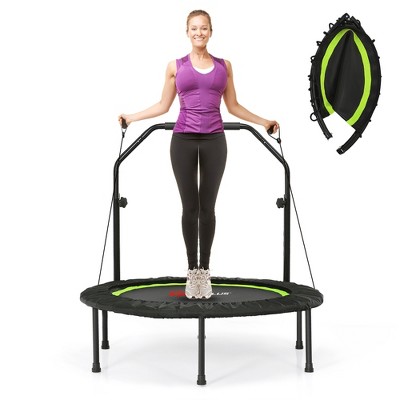 Costway 40'' Foldable Trampoline Fitness Rebounder With Resistance ...