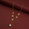 SOHI Women's Gold Everyday Multi-Layer Necklace - 3 of 4