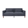 DOMETOUR 74" Loveseat Sofa, Corduroy Sofa Couch with 2 Pillows Small Modern Comfy Couch for Living Room - 2 of 4