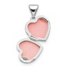 Black Bow Jewelry 14k White Gold 10mm Textured Floral Heart Locket - 4 of 4