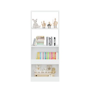 Vynxaria Book Organizer & Toy Storage Cabinet, Stylish Storage Solution for Kids' Room, Playroom & Nursery in White - 1 of 4