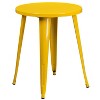 Flash Furniture Commercial Grade 24" Round Metal Indoor-Outdoor Table Set with 4 Vertical Slat Back Chairs - 3 of 4