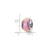 Black Bow Jewelry Purple and Pink Dichroic Glass Sterling Silver Bead Charm - 2 of 3