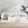 NicBex Twin/Full Kids Floor Toddler Bed Frame with Fence,Modern Toddler Platform Bed for Bedroom,Playroom,Kids Room - 3 of 4