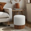 Meridian Furniture,Veranda Boucle Fabric Ottoman/Stool - 2 of 4