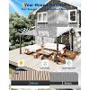 10 x 10 FT Wall Mounted Gazebo, Hardtop Lean-to Pergola with Polycarbonate Roof - 4 of 4