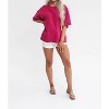 Women's Oversized Raw Edge Top - ZENANA - 3 of 3