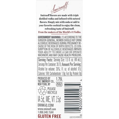 Smirnoff Green Apple Flavored Vodka - 1.75L Bottle