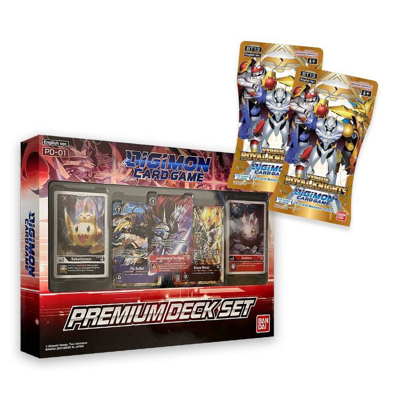 Digimon Card Game Premium Deck Set PD-01 + 2 BT13 Versus Royal Knights Blisters, 1 of 4